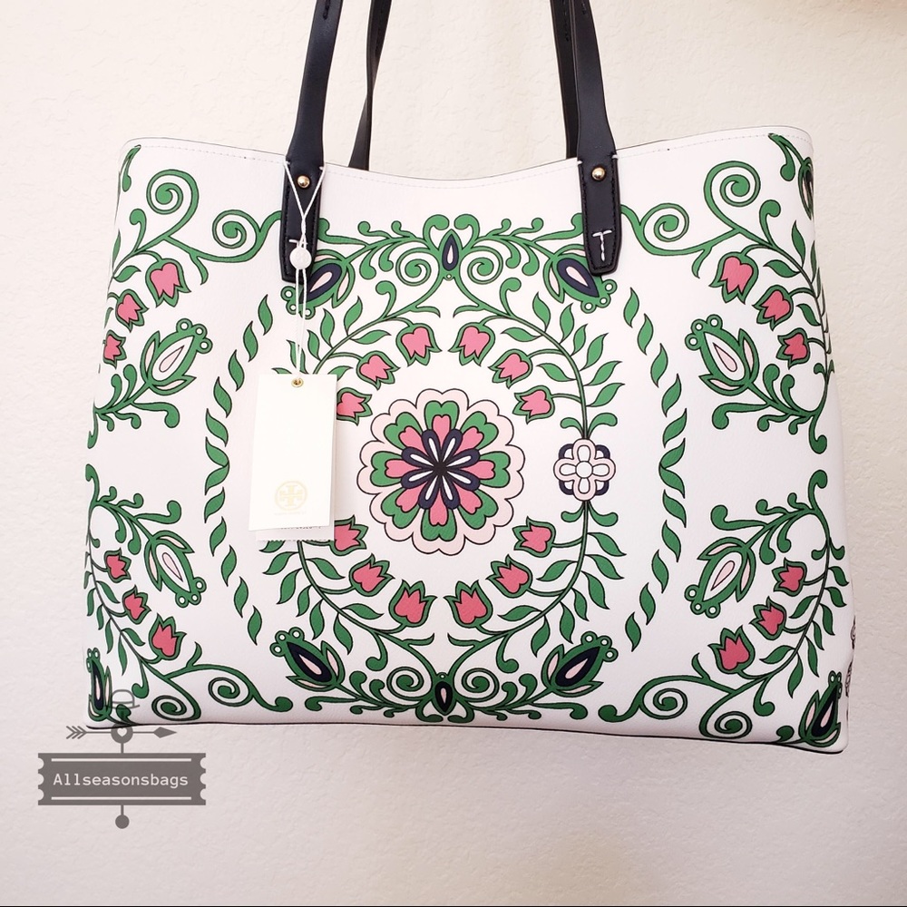NWT Tory Burch Kerrington Square Large Tote Bag - Picture 3 of 5